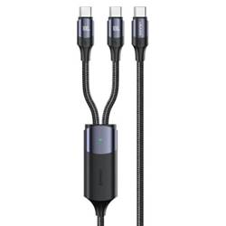 USAMS Kabel U71 2xUSB-C na USB-C 1,2m 100W PD Fast Charge czarny/black SJ551USB01 (US-SJ551)