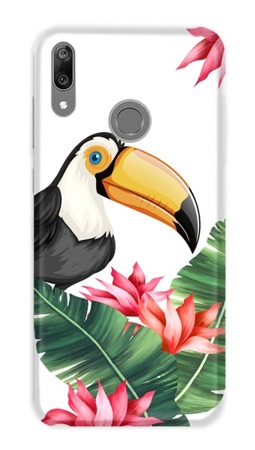 CASEGADGET CASE OVERPRINT TOUCAN AND LEAVES HUAWEI P SMART 2019 / HONOR 10 LITE