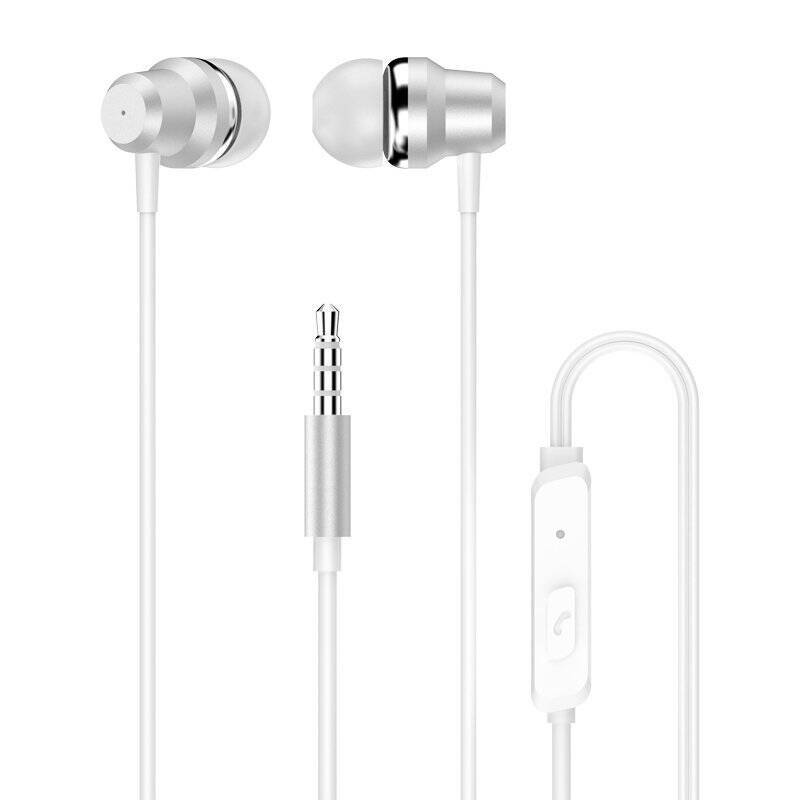 DUDAO IN-EAR HEADPHONES HEADSET WITH REMOTE CONTROL AND MICROPHONE 3.5 MM MINI JACK WHITE (X10 PRO WHITE)