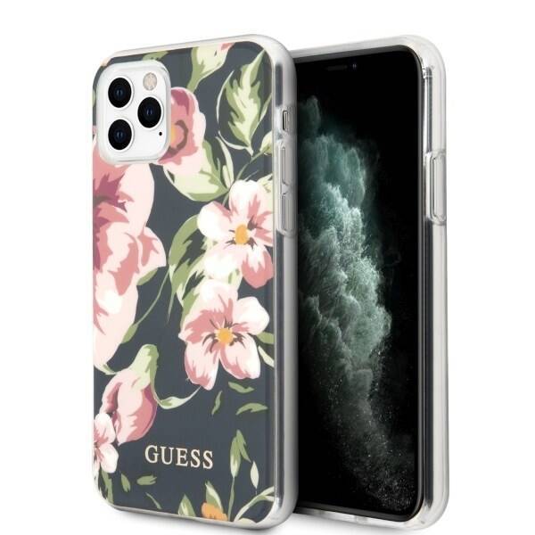 GUESS GUHCN65IMLFL03 IPHONE 11 PRO MAX NAVY BLUE/NAVY N ° 3 FLOWER COLLECTION