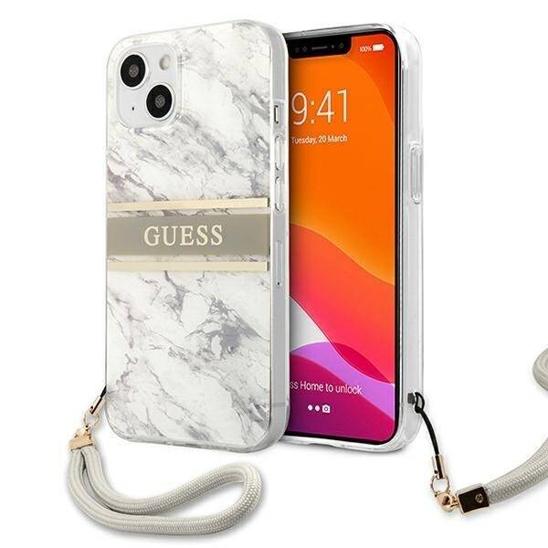GUESS GUHCP13SKMABGR IPHONE 13 MINI 5.4 "GRAY/GRAY HARDCASE MARBLE STRAP COLLECTION
