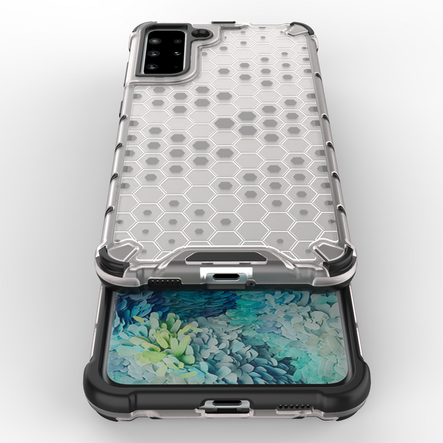 HONEYCOMB CASE ARMORED COVER WITH A GEL FRAME FOR SAMSUNG GALAXY S22 BLUE
