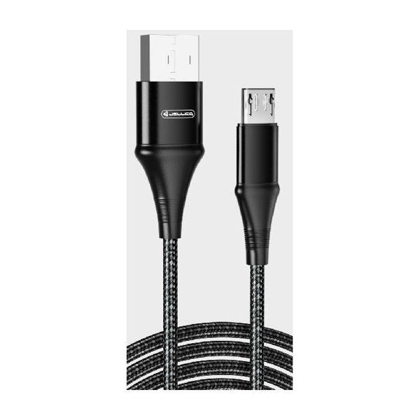JELLICO USB CABLE - A7 3.1A MICRO USB 1.2M BLACK