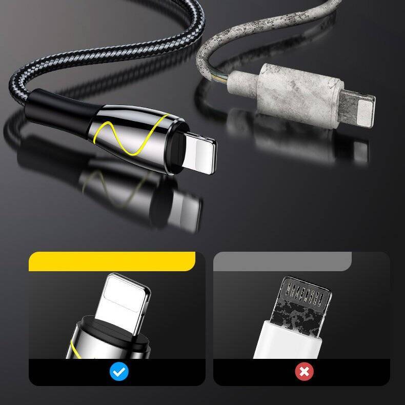 JOYROOM MERMAID SERIES USB - LIGHTNING CABLE 2,4A 2M BLACK (S-2030K6)