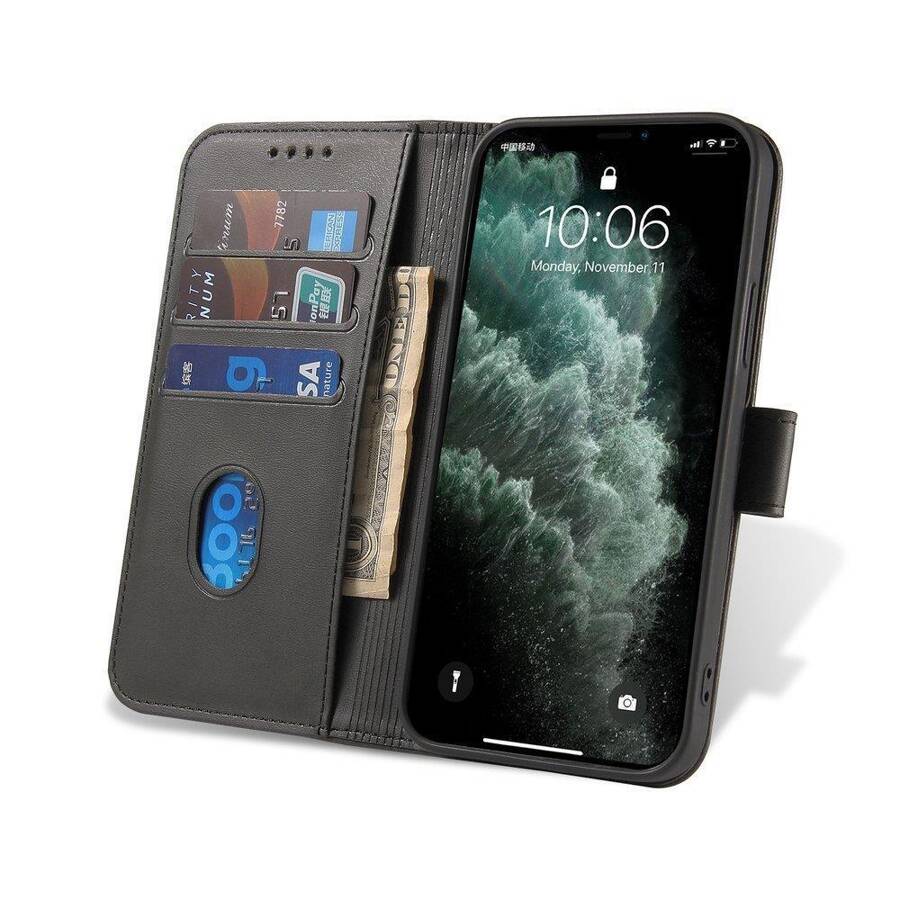 MAGNET CASE ELEGANT CASE COVER HUAWEI NOVA 8 BLACK COVER WITH STAND FUNCTION