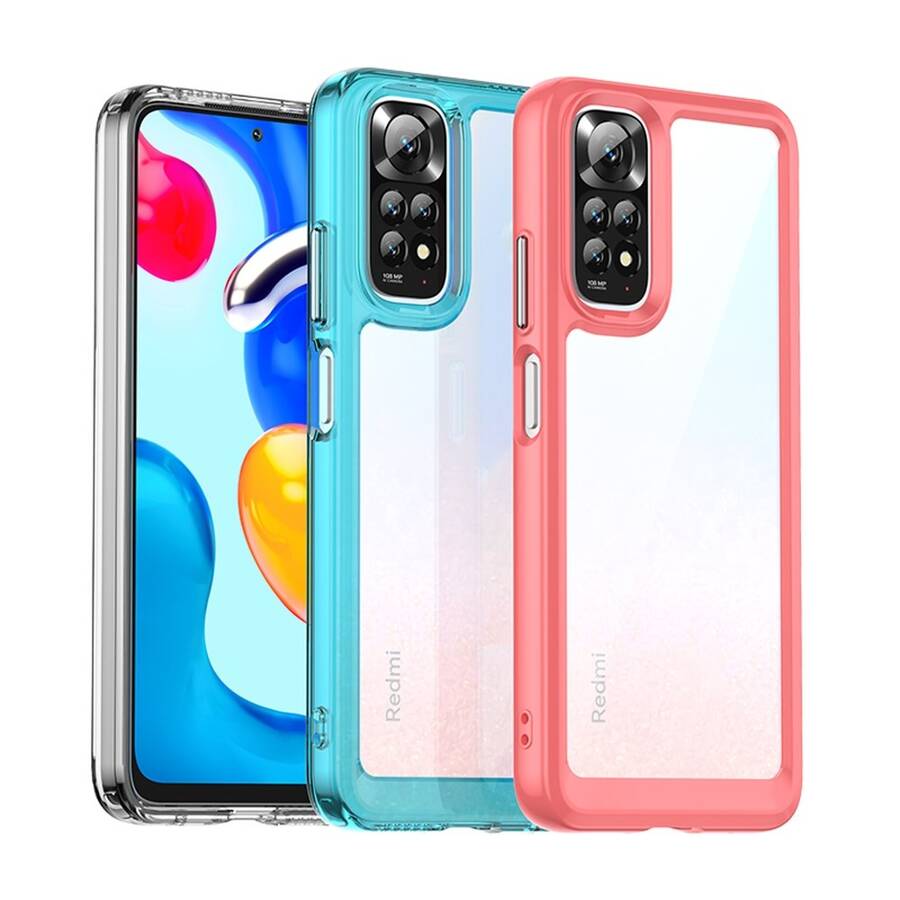 OUTER SPACE CASE CASE FOR XIAOMI REDMI NOTE 11 HARD COVER WITH GEL FRAME TRANSPARENT