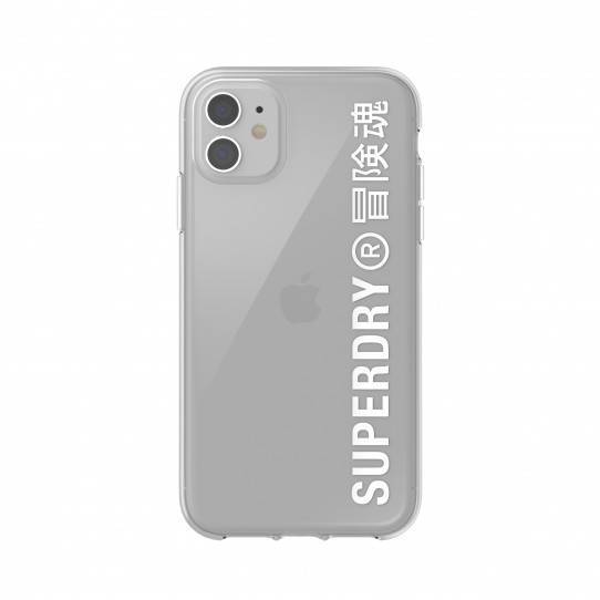 SUPERDRY SNAP CASE CLEAR IPHONE11 TRANSPARENT / WHITE