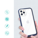 CLEAR 3IN1 CASE FOR IPHONE 11 PRO BLUE FRAME GEL COVER