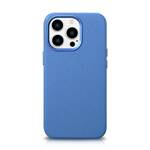 ICARER LITCHI PREMIUM LEATHER CASE IPHONE 14 PRO MAGNETIC LEATHER CASE WITH MAGSAFE LIGHT BLUE (WMI14220710-LB)