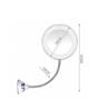 ILLUMINATED COSMETIC WALL MIRROR FOR LED MAKEUP WITH A SUCTION CUP