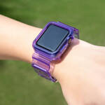 STRAP LIGHT SET REPLACEMENT BAND STRAP CASE FOR WATCH 6 44MM / WATCH 5 44MM / WATCH 4 44MM / WATCH SE 44MM PURPLE