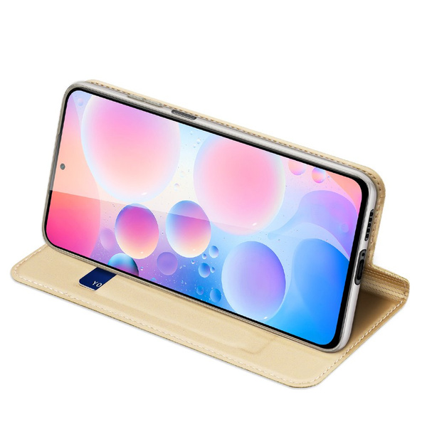 DUX DUCIS SKIN PRO BOOKCASE TYPE CASE FOR XIAOMI REDMI K40 PRO+ / K40 PRO / K40 / POCO F3 GOLDEN
