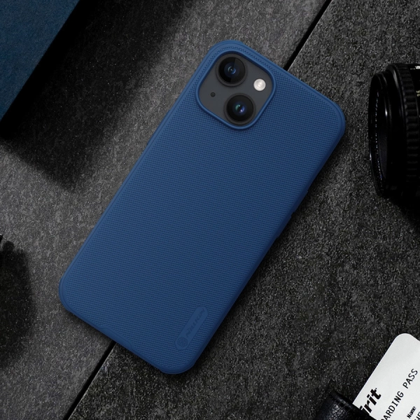 Nillkin Super Frosted Shield Pro reinforced case for iPhone 15 Pro Max - blue