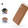 Etui z portfelem Dux Ducis Hivo z blokadą RFID do iPhone 15 Plus - brązowe