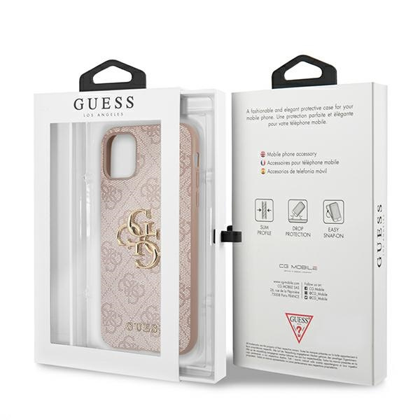 Guess GUHCN614GMGPI iPhone 11 6,1"/ Xr różowy/pink hardcase 4G Big Metal Logo