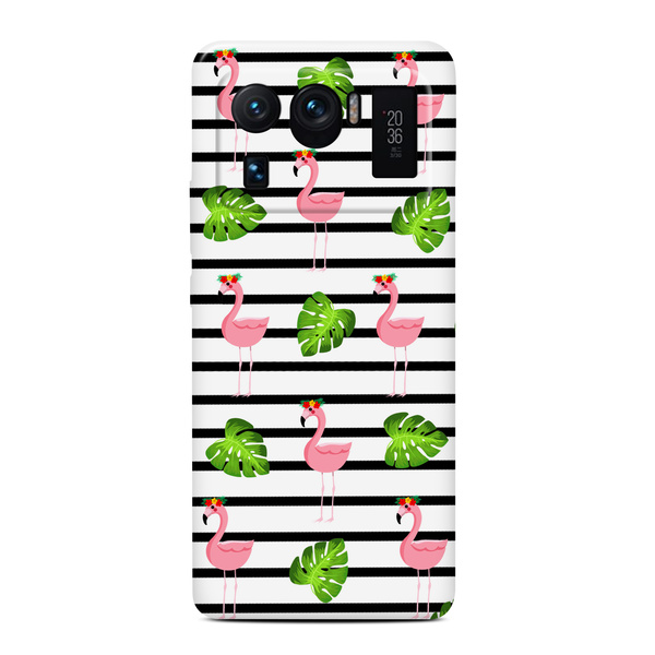 CaseGadget ETUI NADRUK FLAMINGI I LIŚCIE XIAOMI MI 11 ULTRA