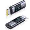 USAMS Adapter AU18 USB-C - USB-C Digital Display 100W stalowy/aluminium SJ682TC01 (US-SJ682)