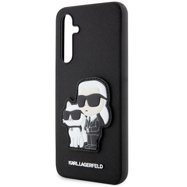 Etui Karl Lagerfeld Saffiano Karl&Choupette na Samsung Galaxy A34 5G - czarne