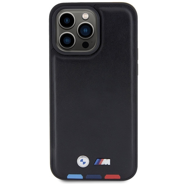 BMW BMHCP15X22PTDK iPhone 15 Pro Max 6.7" black/black Leather Stamp Tricolor