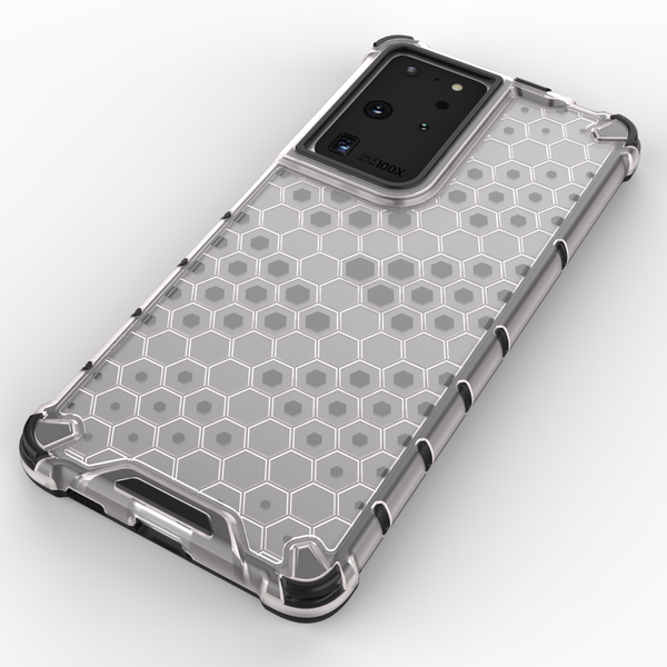 Honeycomb etui pancerny pokrowiec z żelową ramką Samsung Galaxy S21 Ultra 5G czarny