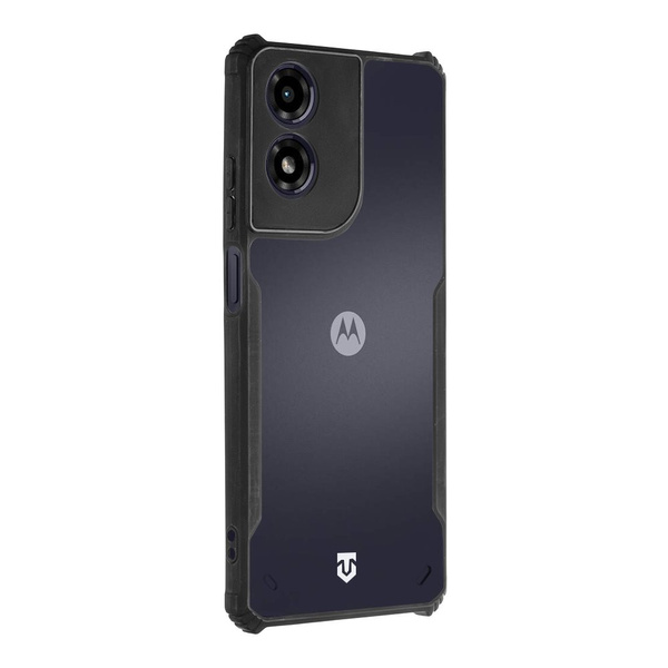 Tactical Quantum Stealth Cover for Motorola G04 Clear/Black