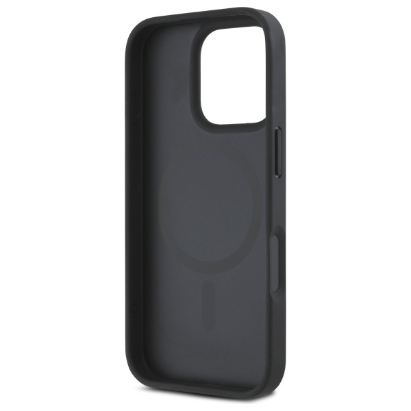 DKNY DKHMP16LPSHRPSK iPhone 16 Pro 6.3"  hardcase czarny/black Repeat Pattern Stack Logo MagSafe