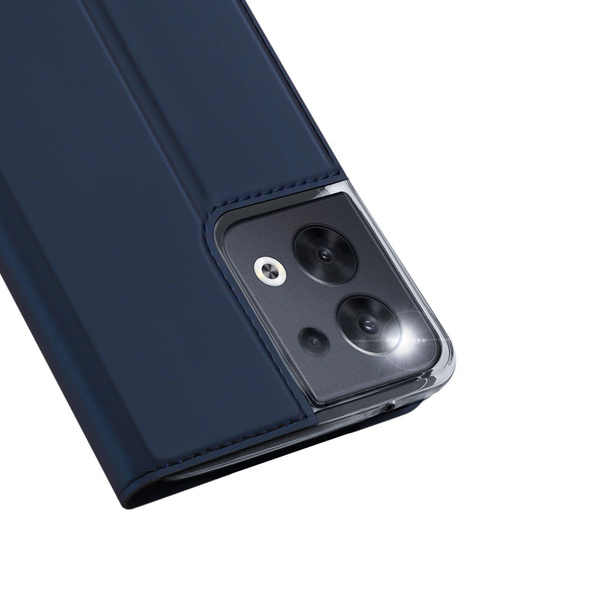 Dux Ducis Skin Pro etui Oppo Reno 8 pokrowiec z klapką portfel na kartę podstawka niebieskie