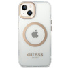 Guess GUHMP14MHTRMD iPhone 14 Plus / 15 Plus 6.7" złoty/gold hard case Metal Outline Magsafe