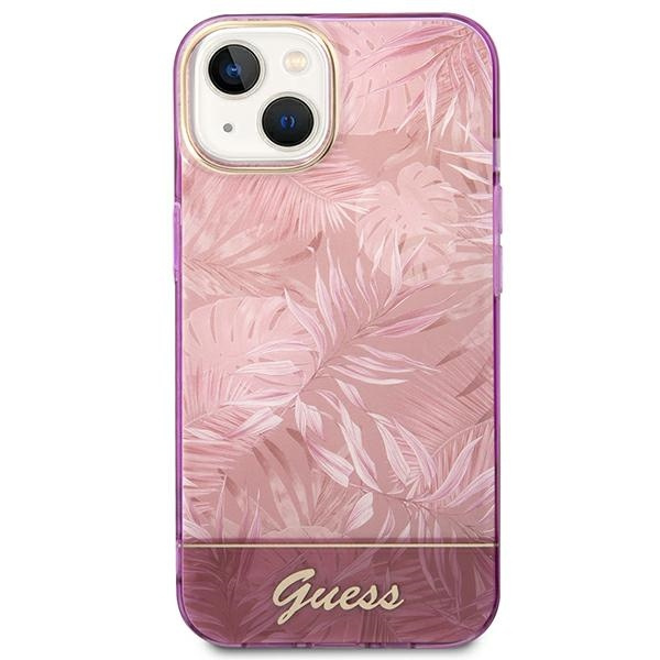 Guess GUHCP14MHGJGHP iPhone 14 Plus / 15 Plus 6.7" różowy/pink hardcase Jungle Collection