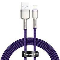 Baseus Cafule Metal Data kabel USB - Lightning 2,4 A 1 m fioletowy (CALJK-A05)