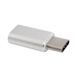 XQISIT ADAPTER USB-C DO MICRO-USB SREBRNY BULK