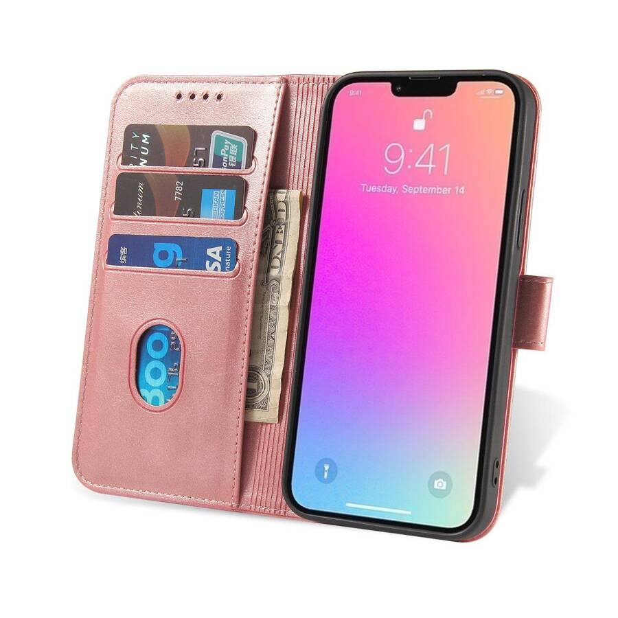 Magnet Case etui Samsung Galaxy S23 pokrowiec z klapką portfel podstawka różowe