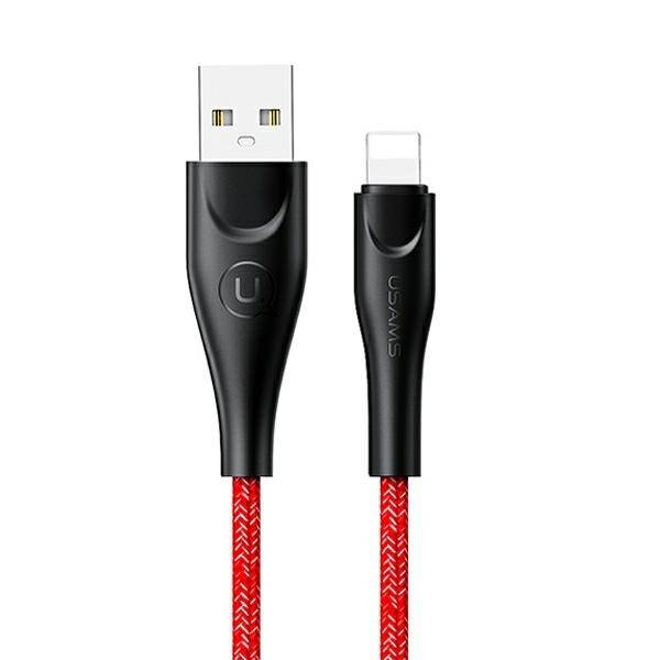USAMS Kabel pleciony U62 2xUSB-C/USB-A /lightning 1,2m PD Fast Charge czarny/black SJ483USB01 (US-SJ483)