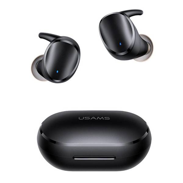 USAMS Słuchawki Bluetooth 5.0 TWS LX Series Dual mic bezprzewodowe czarny/black BHULX01