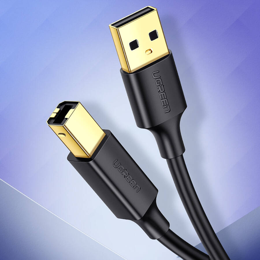 Ugreen kabel USB Typ B do drukarki (męski) - USB 2.0 (męski) 480 Mbps 2 m czarny (US135 20847)